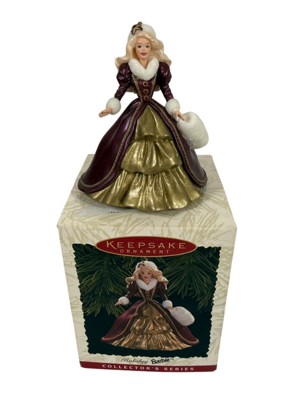 Hallmark Keepsake Collectors Series 4 Holiday Barbie Christmas Ornament 1996